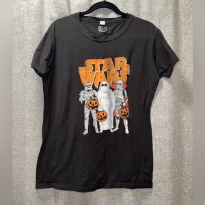 Tultex Star Wars Black Cotton Graphic T-Shirt Large